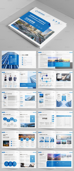 藍色正方形企業(yè)宣傳冊集團畫冊公司畫冊設(shè)計